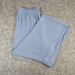 Plus Size Women "Emery Rose" Denim-Blue Bohemian Wide Leg Pants Size 2X Comfort